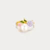 Charming Floral Pearl Ring
