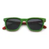 Eco-Friendly Green And Red Wooden Sunglasses