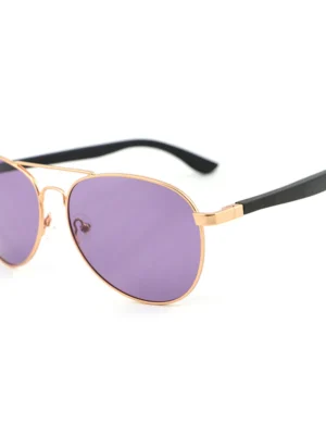 Stylish Purple Lens Aviator Sunglasses