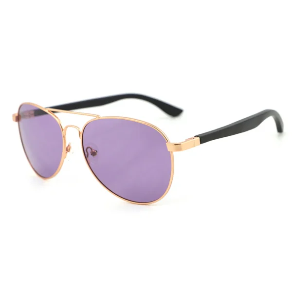 Stylish Purple Lens Aviator Sunglasses