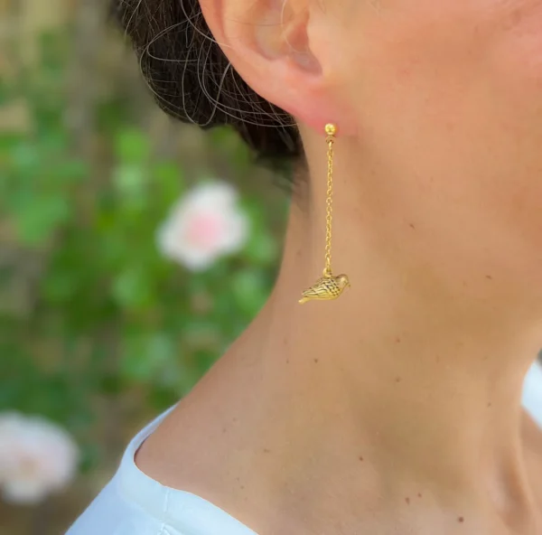 Charming Bird Chain Earrings