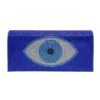 Vibrant Red Eye Embellished Clutch Bag
