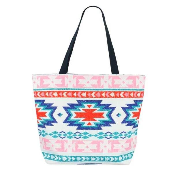 Vibrant Tribal Print Tote Bag