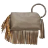 Stylish Faux Leather Fringe Handbag
