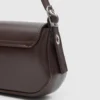 Elegant Brown Faux Leather Shoulder Bag