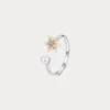 Exquisite Floral Pearl Ring