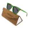 Eco-Friendly Green And Red Wooden Sunglasses