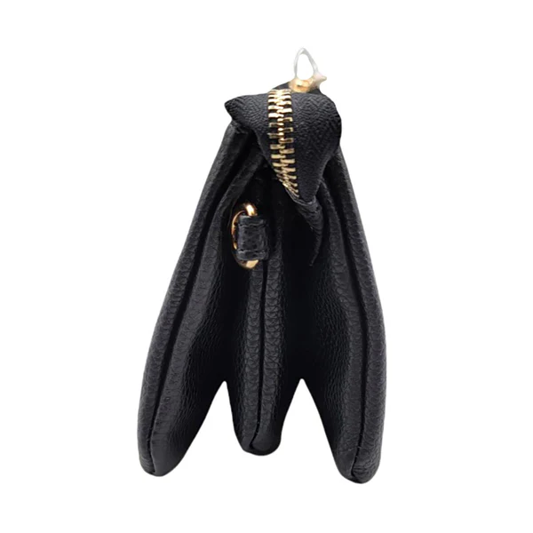 Elegant Black Faux Leather Clutch