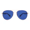 Stylish Blue-Tinted Aviator Sunglasses