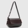 Elegant Brown Faux Leather Shoulder Bag