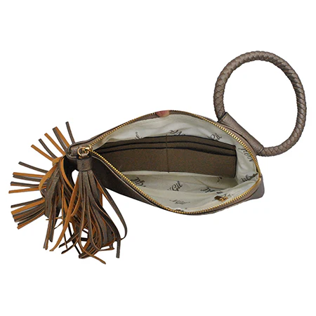 Stylish Faux Leather Fringe Handbag