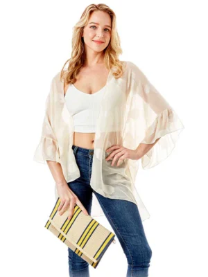 Classic Striped Clutch