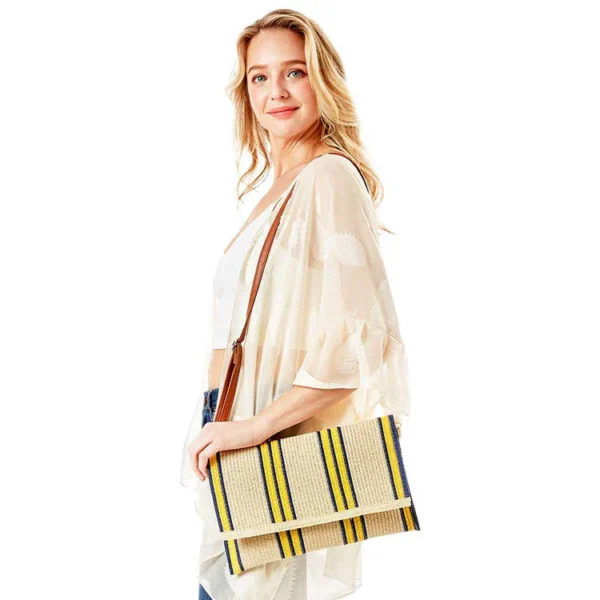 Classic Striped Clutch