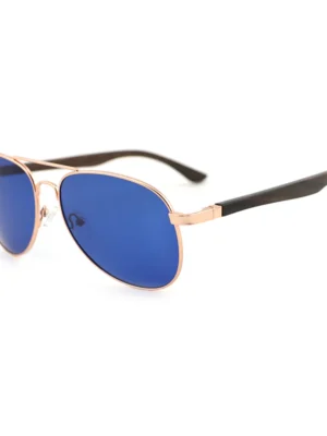 Stylish Blue-Tinted Aviator Sunglasses