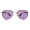 Stylish Purple Lens Aviator Sunglasses