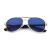 Stylish Blue-Tinted Aviator Sunglasses