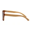 Classic Tortoise Frame Sunglasses With Bamboo Arms