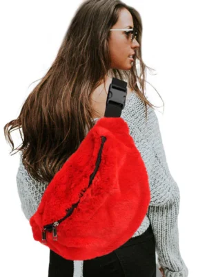 Vibrant Faux Fur Sling Bag