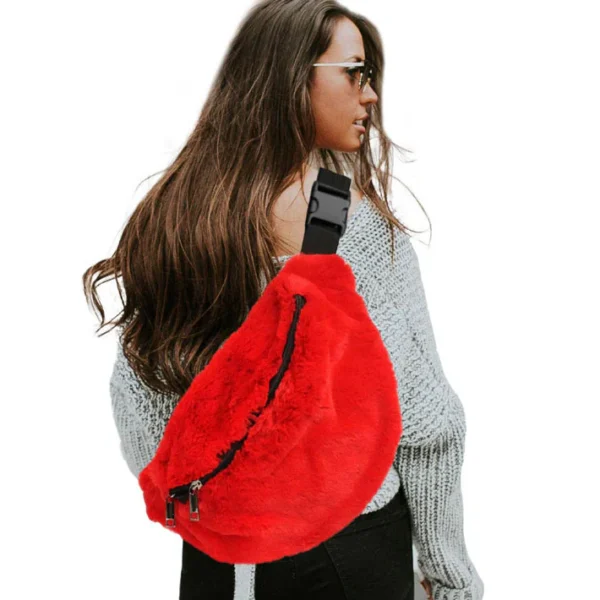 Vibrant Faux Fur Sling Bag